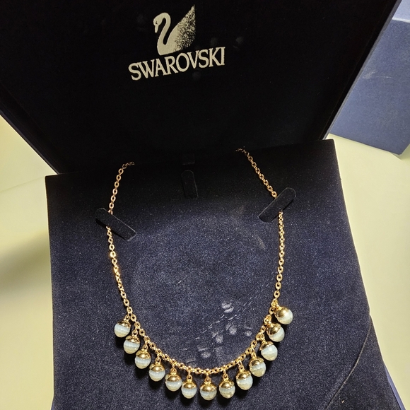 🇦🇹 Swarovski Crystal Beads Gold-Plated Necklace - Picture 2 of 16